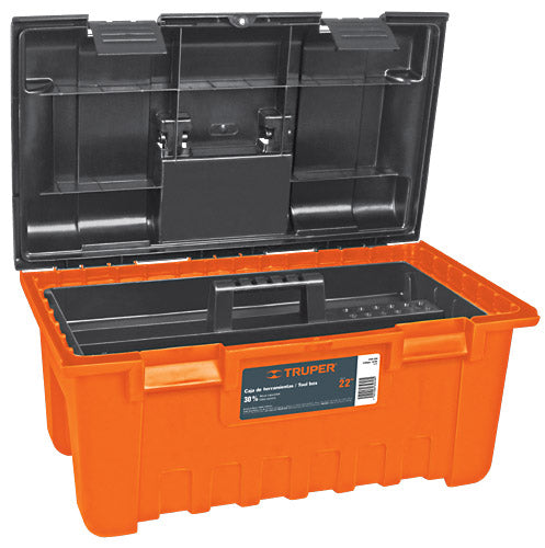 CAJA PARA HERRAMIENTA, AMPLIA DE 22', COLOR NARANJA