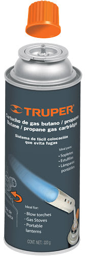 LATA DE GAS, 220 GR, 1/4 DE VUELTA