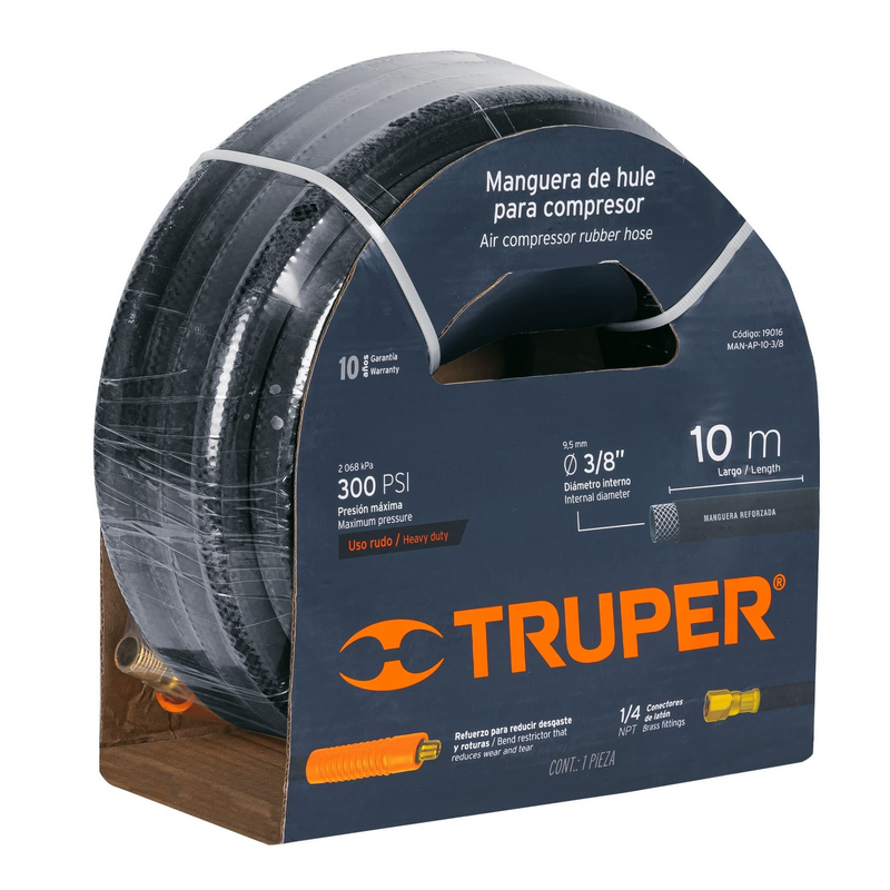 MANGUERA PARA AIRE, DE 3/8" X 10 m (32 ft), DE HULE, TRUPER