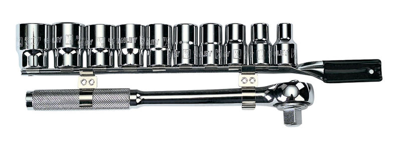 JUEGO DE 11 DADOS CUADRO 1/2, MILIMETRICO (10,11,12,13,14,15,16,17,18 & 19 mm)