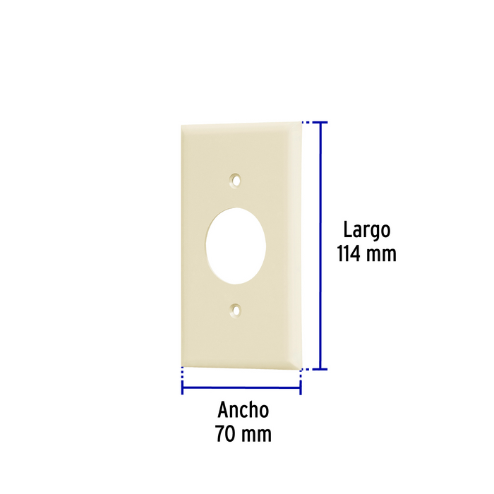 PLACA PLASTICO PARA CONTACTO REDONDO