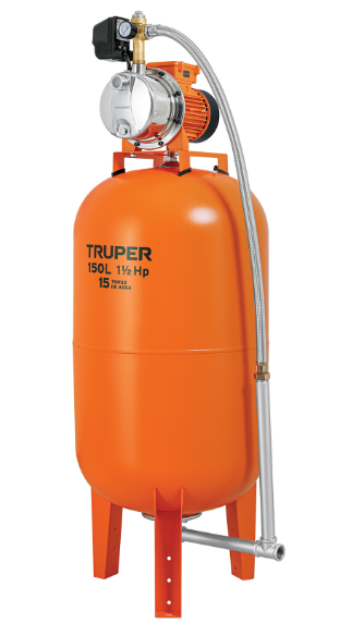 BOMBA HIDRONEUMATICA TRUPER, CAPACIDAD DE 1-1/2HP Y 150 LITROS