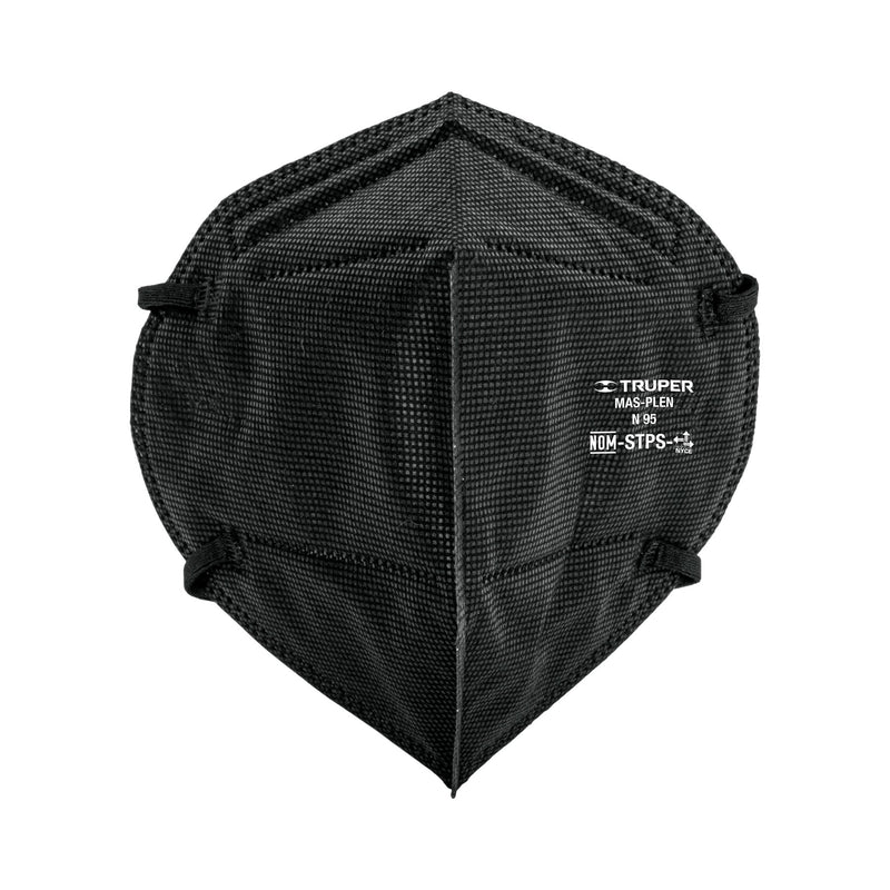 RESPIRADOR PLEGABLE N95 PARA POLVOS Y PARTICULAS COLOR NEGRO