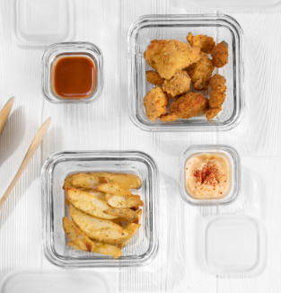 SET DE TOPPERS DE CRISTAL CON TAPA 8 PIEZAS CRISA