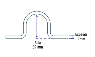 ABRAZADERA TIPO OMEGA PARA TUBO DE 1-1/4" VOLTECK