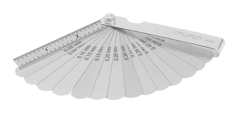 CALIBRADOR PARA BUJÍAS, 15 HOJAS std/mm