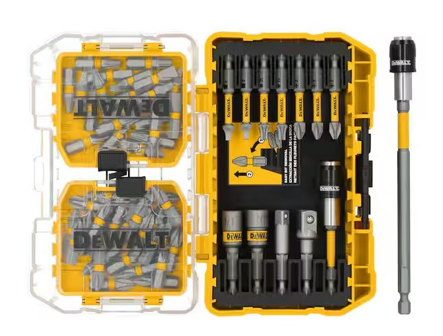 JUEGO DE PUNTAS HEXAGONALES 1/4" DE ACERO 60 PZ DEWALT
