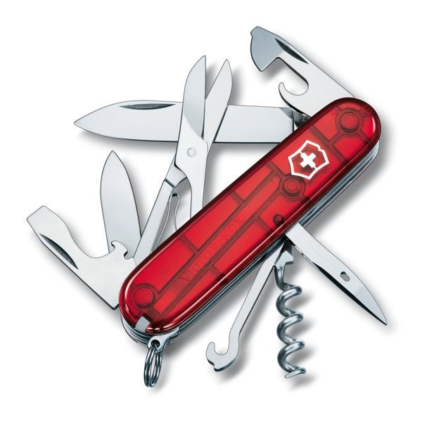 NAVAJA CLIMBER ROJA TRANSPARENTE 14 USOS VICTORINOX