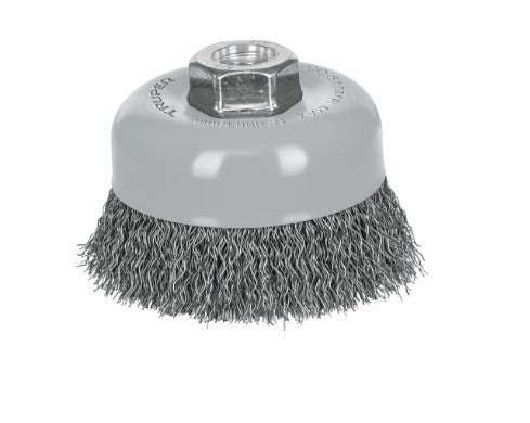 CARDA COPA DE ALAMBRE ONDULADO, 4",EJE mm, PARA ESMERILADORA
