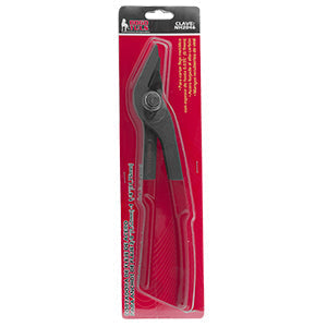 Pinza cortadora de fleje de acero en blíster rojo, herramienta gris