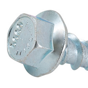 Tornillo para concreto con cabeza hexagonal y ranuras, acabado galvanizado