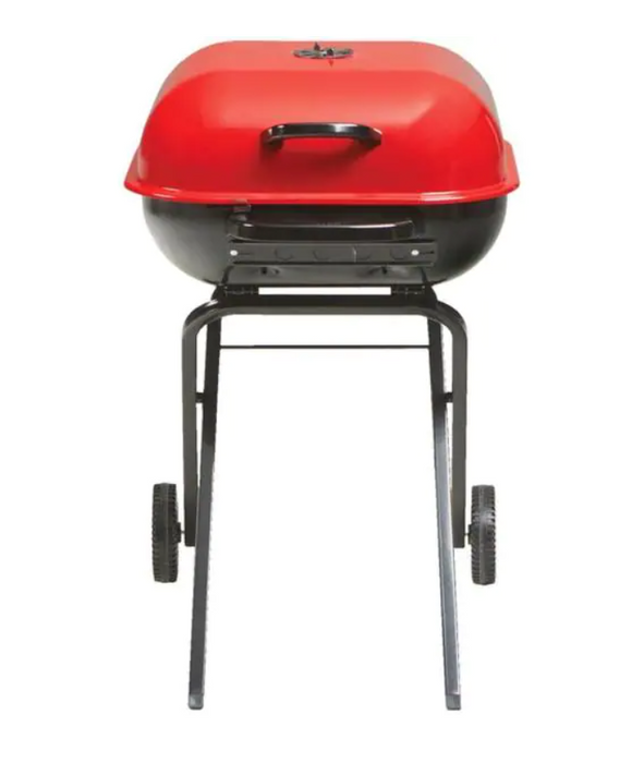 ASADOR DE CARBON PORTATIL AMERICANA, COLOR ROJO