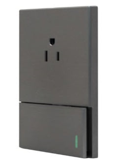 APAGADOR SENCILLO + TOMACORRIENTE FONTANA 127 V / 15 A PLASTICO ABS GRIS
