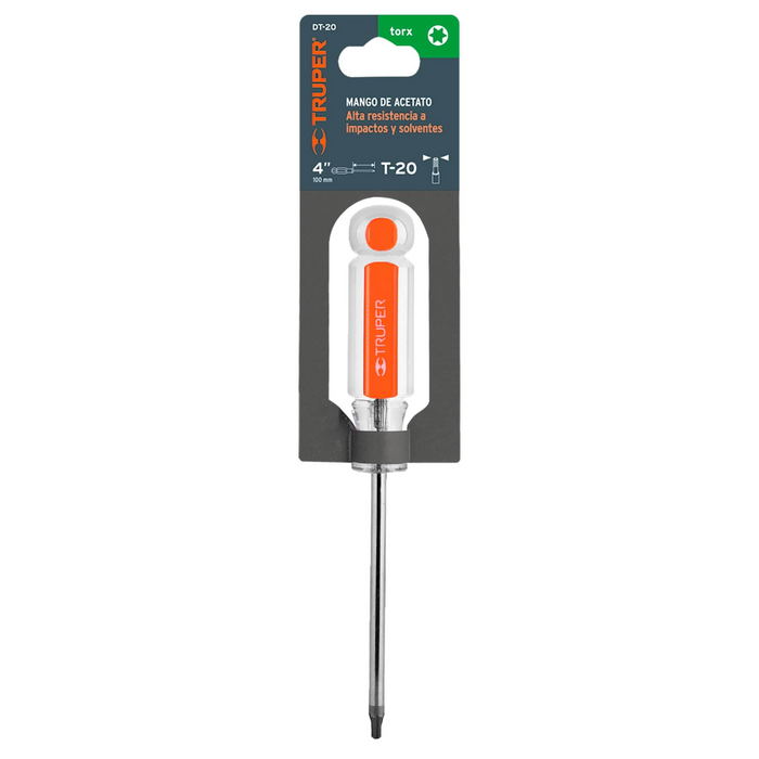 DESARMADOR DE PUNTA TORX T 20 MANGO DE ACETATO TRUPER