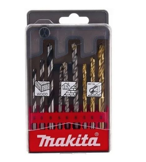 JUEGO DE BROCAS DE 9 PIEZAS MADERA, METAL, CONCRETO