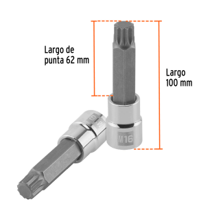 DADO PUNTA LARGA BRISTOL M16 CUADRO DE 1/2" TRUPER