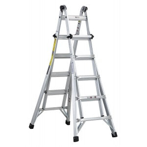 Escalera multiuso de aluminio tipo IA, escalera de tijera con pies antideslizantes