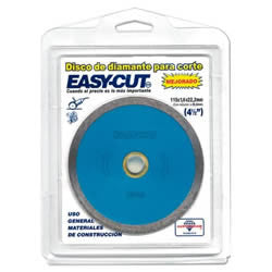DISCO DE DIAMANTE 4-1/2" X 7/8" RIN CONTINUO PARA ESMERILADORA, EASY-CUT