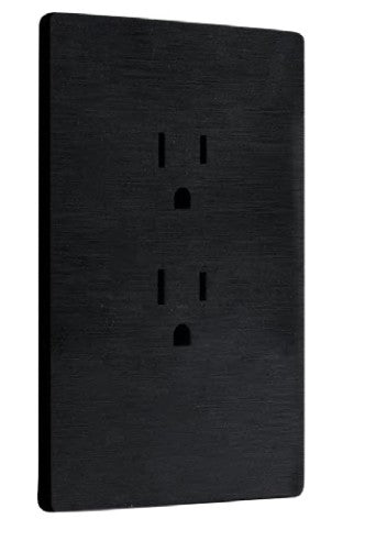 TOMACORRIENTE DOBLE SANTORINI 127 V / 15 A PLASTICO ABS NEGRO