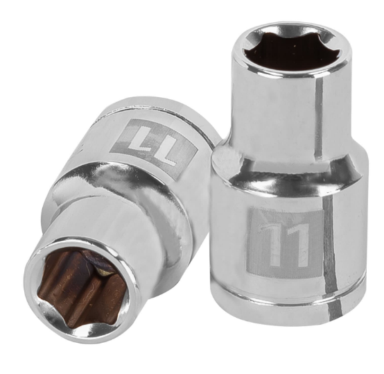 DADO DE 11 mm, CUADRO DE 1/2", 6 PUNTAS, D-1211-M
