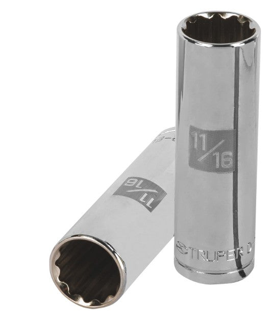 DADO DE 11/16", CUADRO DE 1/2", 12 PUNTAS LARGO, D-1222-EL