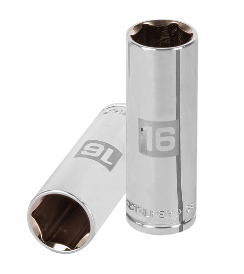 DADO DE 16 mm, CUADRO DE 3/8", 6 PUNTAS LARGO, D-3816-HM-L