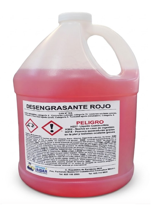 DESENGRASANTE ROJO DE 1 GALON