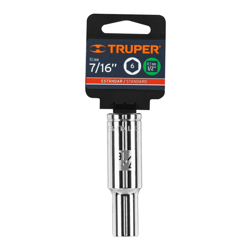 DADO DE 7/16", CUADRO DE 1/2", 6 PUNTAS LARGO, D-1214-HL