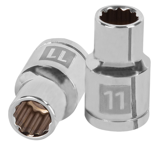 DADO DE 11 mm, CUADRO DE 1/2", 12 PUNTAS, D-1211-EM