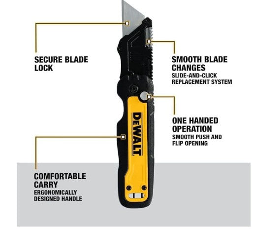 NAVAJA PLEGABLE CON ESPACIO DE ALMACENAMIENTO DEWALT
