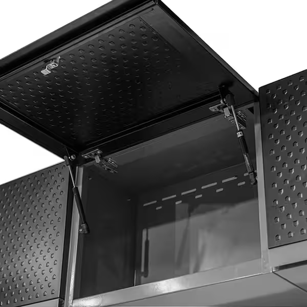 SISTEMA DE GABINETES DE ALMACENAMIENTO PARA GARAJE DE ACERO, 8 PIEZAS, COLOR NEGRO