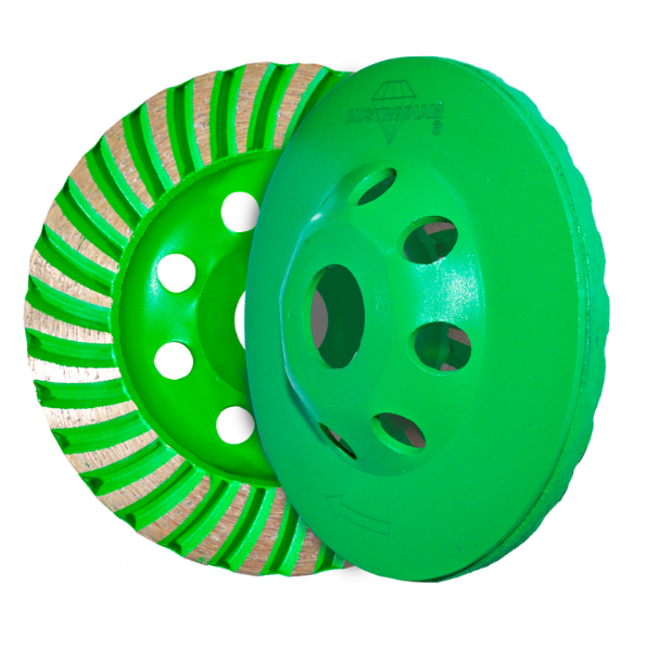 COPA DE DIAMANTE TURBO DE 4-1/2" DESBASTE DE GRANITO Y MARMOL