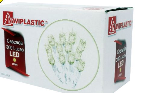 SERIE DE LUCES CASCADA 300L LED CALIDO CABLE TRANSPARENTE
