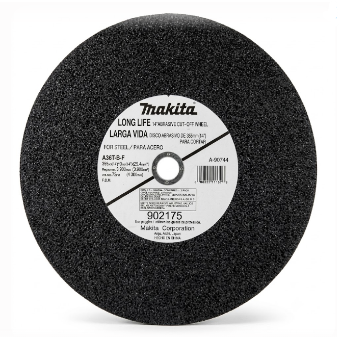 DISCO DE CORTE 14" X 1/8" X 1", METAL, MAKITA (CAJA 25 PIEZAS)
