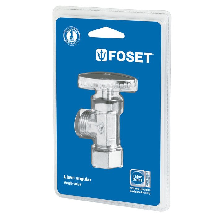 LLAVE ANGULAR DE PASO SIN CONTRATUERCA, EN BLISTER