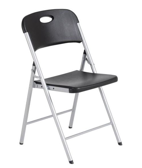 SILLA DE PLASTICO, PLEGABLE, NEGRA, LIFETIME, SEMI COMERCIAL