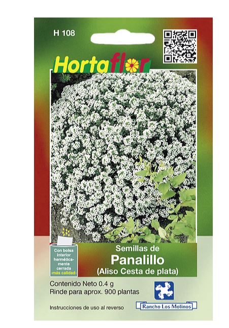 SOBRE DE SEMILLAS DE PANALILLO PLATA HORTAFLOR, CONTENIDO DE .04G