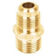 NIPLE TERMINAL 3/8" FLARE, 1/4" NPT