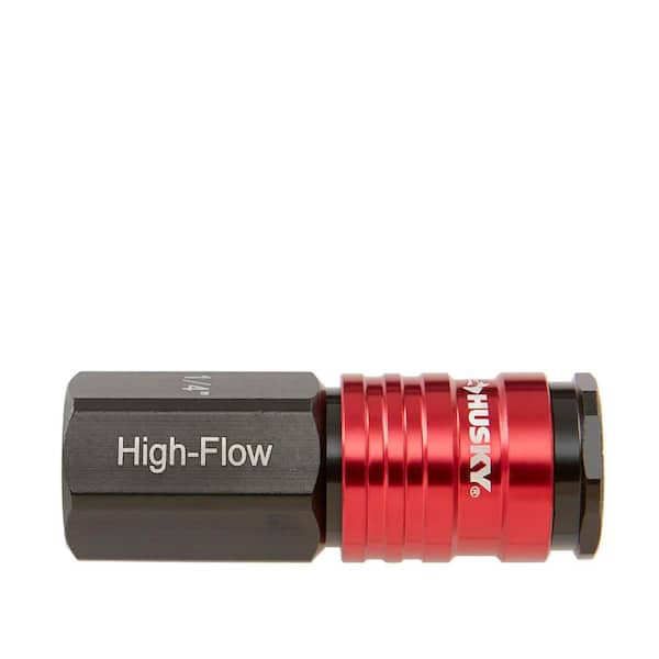COPLE RAPIDO PARA AIRE, HEMBRA, 1/4" NPT, HIGH FLOW, HUSKY