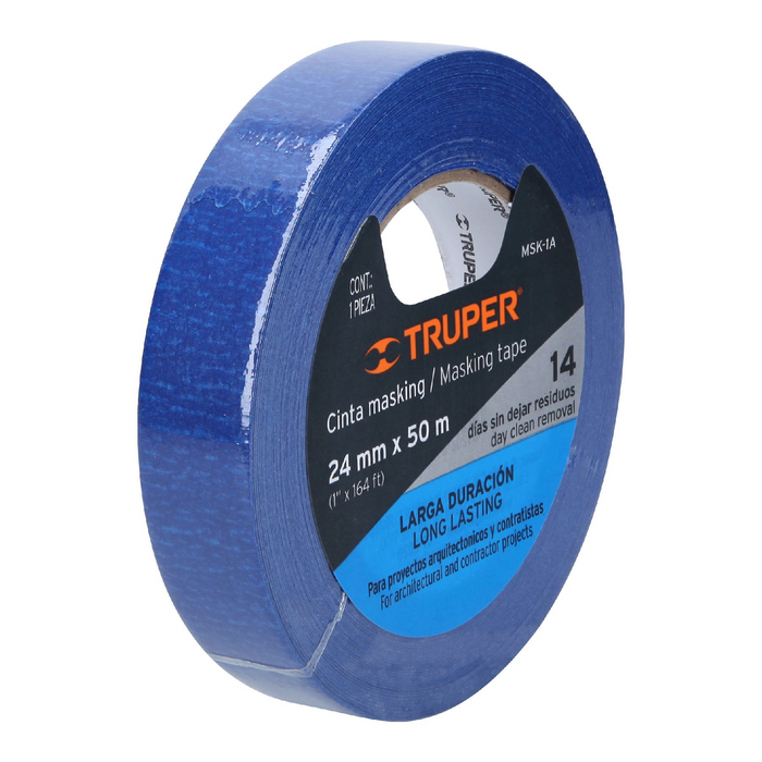 MASKING TAPE AZUL, 1' X 50 MTS.  24MM
