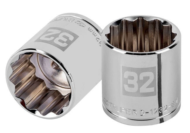 DADO DE 32 mm, CUADRO DE 1/2", 12 PUNTAS, D-1232-EM