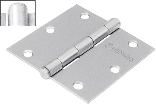 BISAGRA CUADRADA 2", CROMO MATE, CABEZA PLANA (PIEZA)