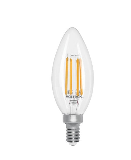LAMPARA LED TIPO VELA 4 W CON FILAMENTO BASE E14 CALIDA
