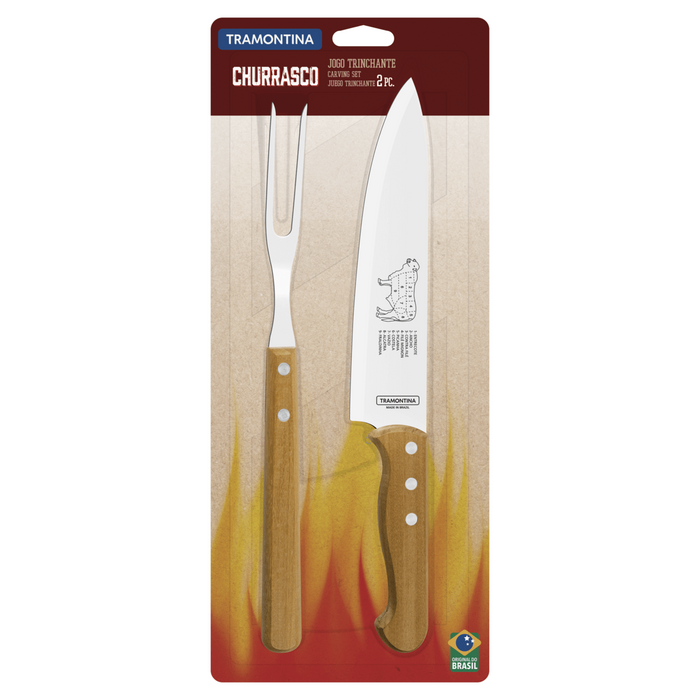 JUEGO DE CUCHILLAS PARA CHURRASCO 2 PIEZAS