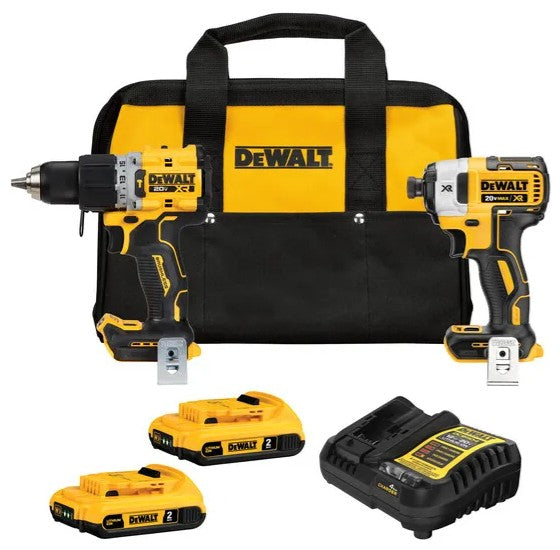 COMBO 20V MAX,BRUSHLESS, ROTOMARTILLO Y ATORNILLADOR DE IMPACTO, 2 BAT. Y CARGADOR, MALETIN