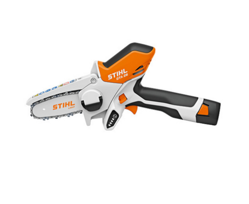 Mini sierra inalámbrica STIHL GTA 26 con espada y empuñadura negra