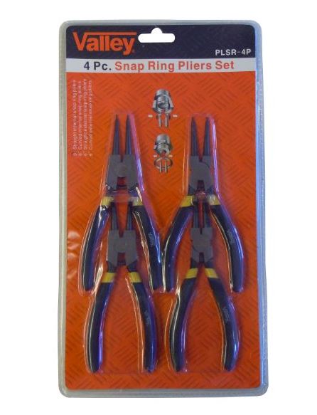 JUEGO DE PINZAS PARA ANILLOS, 6", 4 PZ