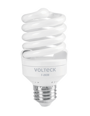 Bombilla LED de espiral compacta mini con base rosca plateada VOLTECK