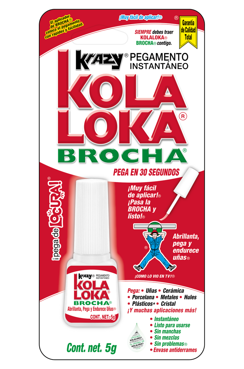 PEGAMENTO INSTANTANEO KOLA LOCA DE BROCHA DE 5GR
