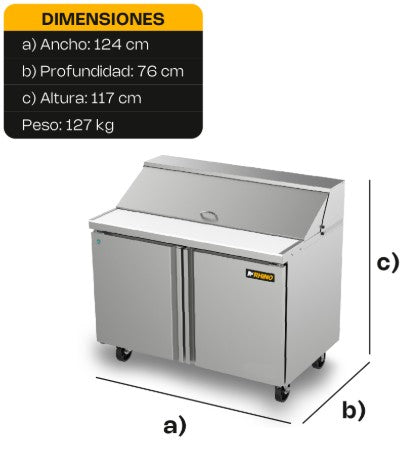 MESA REFRIGERADA DE PREPARACION 13.3 FT RHINO